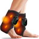 2-Pack Cordless Foot Massager for Neuropathy, Foot and Ankle Massager, Ankle Heating Pad with Massage, 6 Heat Levels & 3 Massage Modes with Timer (Black)