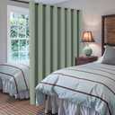 H.VERSAILTEX Blackout Patio Curtains 100 x 84 Inches for Sliding Door Extral Wide Blackout Curtain Panels Thermal Insulated Room Divider - Grommet Top, 7' Tall by 8.5' Wide - Cyan