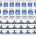 ChefAide Ice Cube Tray with Lid, 4 Packs 56 Cubes Durable Stackable Ice Cube Trays for Freezer with Removable Lids, Easy-Release Plastic & Silicone Ice Tray for Cocktail, Coffee
