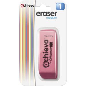 Officemate Achieva Wedge Pencil Erasers, 12 in a Box, Pink (30241),10 pc