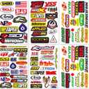 Motocross Dirt Bike Bikes Race Motorcycle motos rc Bicycle Trucks Parts Accessories Sponsor Logo ATV Skateboard Helmet Tool Box Racing Pack 6 Sheets Grafitti Vinyl Decals Stickers Kit D6721