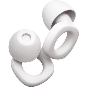 Audree Soft Ear Plugs for Noise Reduction, Reusable Flexible Earplugs for Sleep, Travelling, Focus, Study & Noise Sensitivity, 28dB Noise Cancelling, 8 Silicone Ear Tips in XS/S/M/L, White