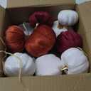 18 PCS Velvet Pumpkins for Fall Table Decor, Artificial Pumpkins, Faux Fake Pumpkin Home Decorations for Autumn Harvest, Thanksgiving, Wedding, Halloween, Table Centerpieces (Multi-Color Velvet)