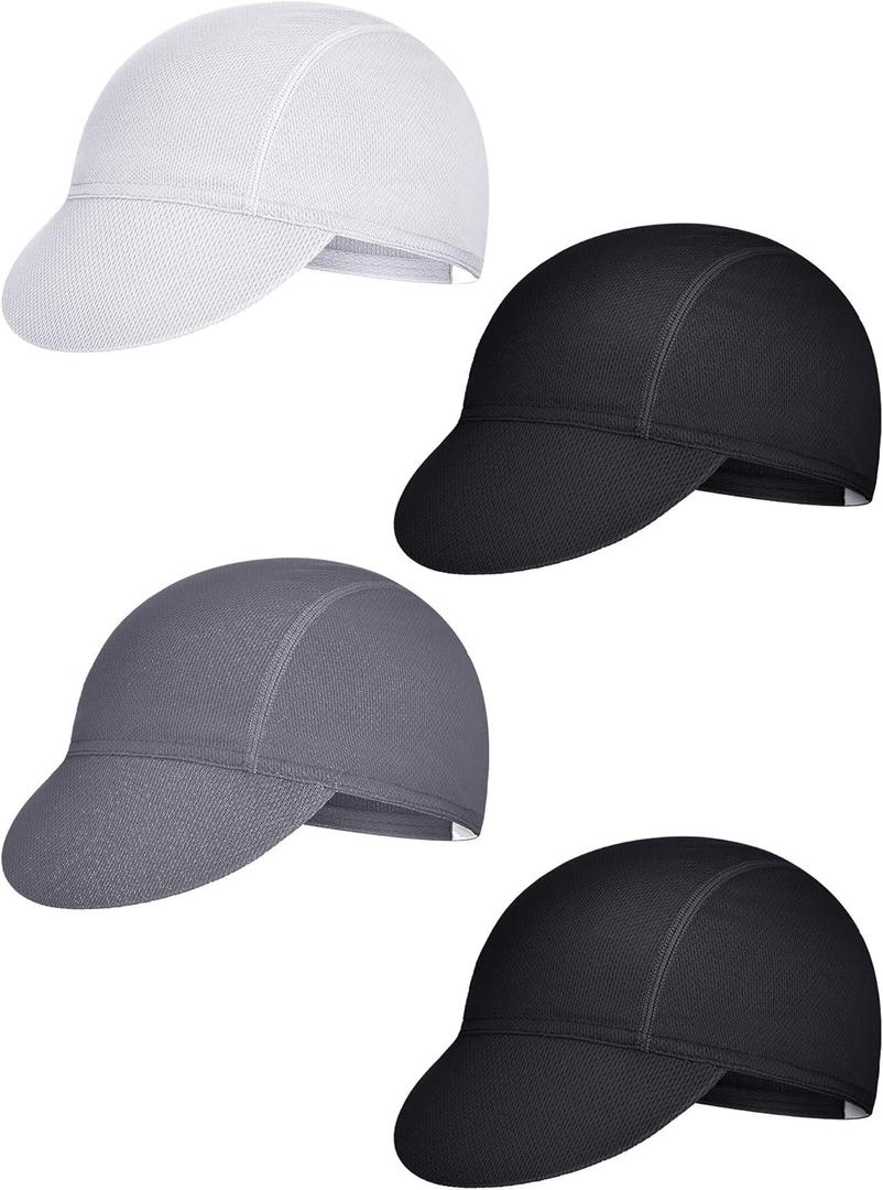 3 Pieces Summer Unisex Cycling Cap Breathable Bicycle Caps Sweat-Absorbing Biking Caps for Women Men Running Outdoor Sports (Medium, White) 3 Pieces Summer Unisex Cycling Cap Breathable Bicycle Caps Sweat-Absorbing Biking Caps for Women Men Running Outdoor Sports (Medium, White)