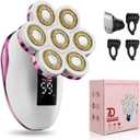 Electric Razors for Women, 7D Rechargeable Wet/ Dry Rotary Shaver, Facial Hair Removal, Bikini Trimmer, Gentle Hair Removal for Legs, Water Resistant Grooming Kit - 2-in-1 Electric Razors, Lips