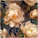 HAOKHOME Vintage Peel and Stick Wallpaper Floral Wall Paper Removable Boho for Bedroom Blue/Cream Contact Paper 17.7in x 9.8ft