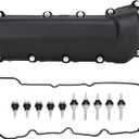 MITZONE Right Passenger Side Valve Cover with Gasket & Bolts Compatible with 2002-2012 Dodge Dakota Durango Nitro RAM 1500 Jeep Liberty Commander Grand Cherokee 3.7L Replace # 53021938AA 53021938AB
