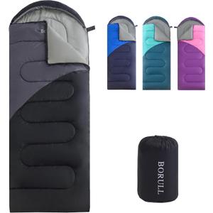 Sleeping Bags for Adults Cold Warm Weather,Backpacking Compact Lightweight Camping Sleeping Bag with Compression Sack for Kids,Camping Essentials Gear for Hiking,Travel,Climb,Outdoor, Indoor, 3 Seasons50F-70F