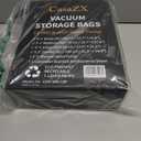 CasaZX Vacuum Storage Bags  12 Pack with Hand Pump | Space Saver Compression Bags for Clothes & Bedding | Extra Thick, Airtight Double-Zip, Triple-Valve | Reusable Storage (Jumbo/Large/Medium)
