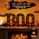Halloween Decorations,3 LED Light Up Marquee Letters BOO Decorative Sign, 8.5inches x 6.5inches x 1.5inches