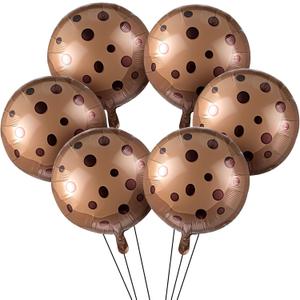 12 Pcs 21 Inch Chocolate Chip Cookie Balloons Foil Party Balloons Bulk Decor for Birthday Party Baby Shower Theme Decorations Supplies