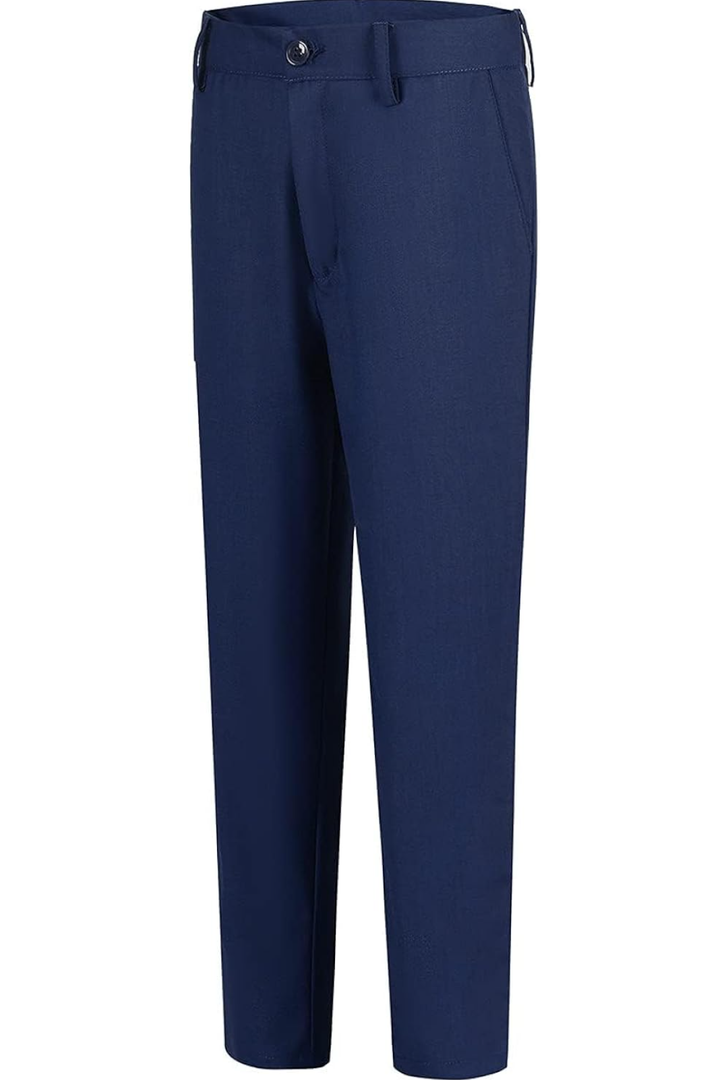 Boys' Flat Front Dress Pants Adjustable Waist School Uniforms Pants (S-8)
