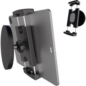 Magnetic Tablet Holder Fridge Tablet Mount for Cabinet Whiteboard Gym Warehouse and More fits 4.7-12.9 inch Phones and Tablets, 360Adjustable 3.5" Magnetic Base