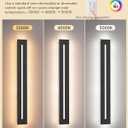 EDISHINE Upgraded 2 Pack 39.4" Led Outdoor Wall Light, Linear Modern Exterior Lighting Fixtures, Adjustable Brightness & Color Temperature, IP65 Waterproof, Long Exterior Wall Sconce for Garage, Door