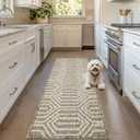REFETONE Runner Rug, 2'x5' Long Door Mats Indoor Runners for Hallways, Non Slip Rubber Backing Entry Rug, Washable Entrance Floor Mat Runner for Home, Kitchen, Laundry, Living Room, Garage, Camel (Camel Time Cloister)