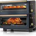 Ninja Double Oven Pro Smart XL Countertop Oven & Air Fryer | 30.2 Qt Capacity | 12-in-1 with Smart Finish & DualZone Tech to Cook 2 Meals at Once | Fits up to 4.5lb Chicken | Cyberspace | DCT801BL