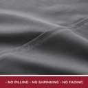 Mellanni 400 Thread Count Cotton Sateen Bedding Set - 4 Piece Bed Sheets Set - Fits Mattresses up to 16" Deep - Cooling Sheet for Hot Sleepers (King, Gray)