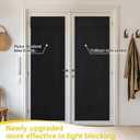 NICETOWN Black 100% Blackout French Door Curtains for Door Window Privacy, 26"W x 40"L