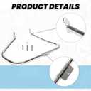 ECOTRIC Chrome Engine Guard Highway Crash Bar Compatible with 2000-2017 Harley Heritage Softail Fat Boy Springer FLST Replacement for HD49004-00