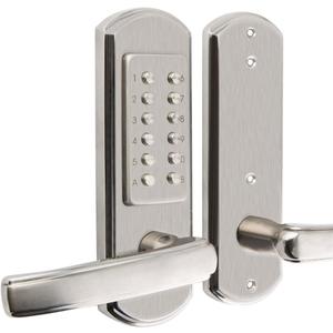 Keyless Mechanical Combination Door Lock Digital Code Keypad Security Entry Door Stainless Steel 304 Not deadbolt (Only for The Left Handed Door Opens Inward)  (Left Handle)