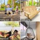 BeneLabel 2Pcs 28 inch Black Heavy Duty Hanging Chains with 4 Carabiners 1000 LB Capacity Hanging Hammock Chair Hardware Extension Chain for Swing, Hanging Chair, Punching Bags, Indoor and Outdoor