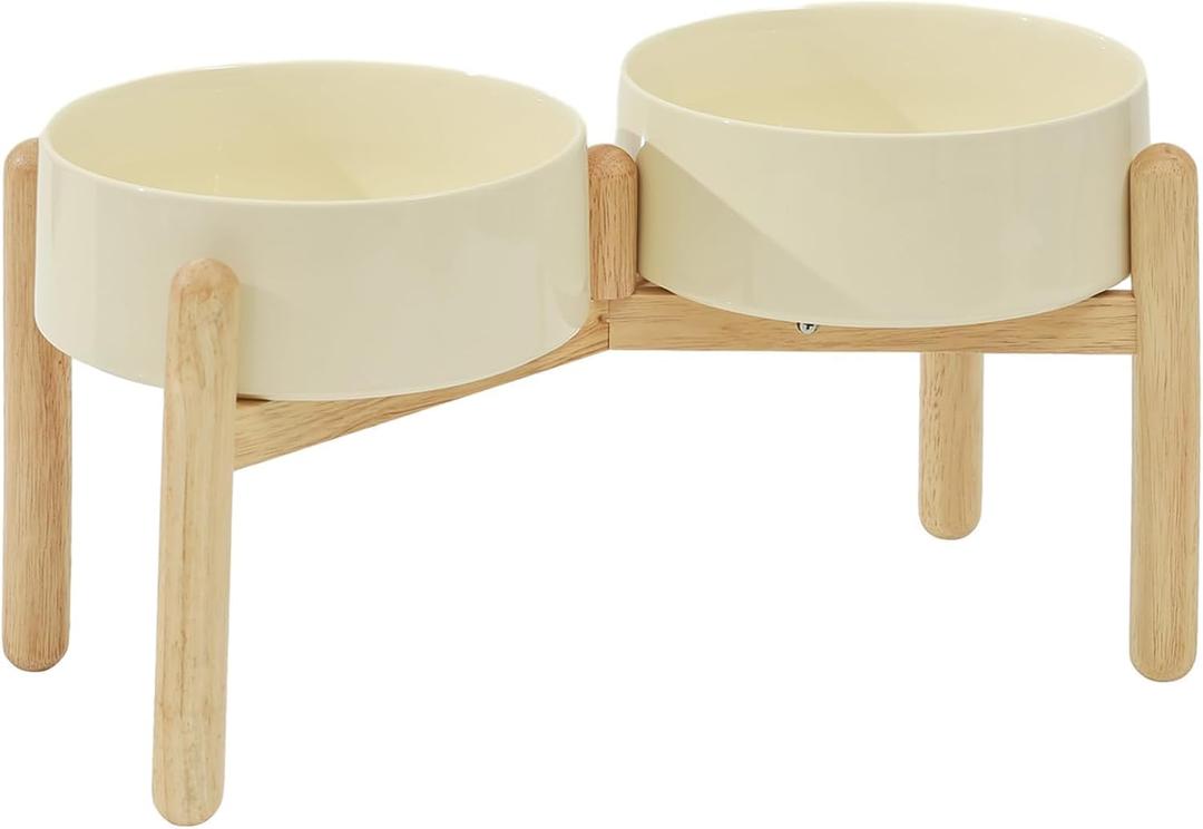 Ceramic Dog Bowls Elevated, Raised Dog Food Bowl for Large Dogs