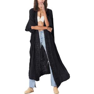 Bsubseach Embroidery Bathing Suit Cover Ups for Women Half Sleeve Beach Kimono Swimsuit Coverup