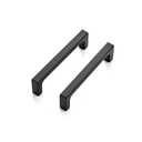 Ravinte 3 Pack Solid 3-3/4 Inch Kitchen Square Cabinet Handles Matte Black Pulls Drawer Pulls Kitchen Cabinet Hardware Flat Black Handles