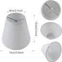 Small Lamp Shade Chandelier Shades Set of 6Fabric Lampshade for Wall Lamp Chandelier Shades Small Table Lamps For Cutting Edge Bulbs, Clip-on Fitter Lampshade 3" X 6" X 5"