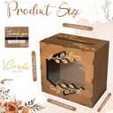 OurWarm Wooden Wedding Card Box with Slot, Rustic Card Box for Wedding Decorations for Reception, Money Gift Card Box with Acrylic Window for Wedding Birthday Anniversaries Graduation Party Decor