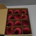 12 Pack Velvet Christmas Ball Ornaments Large Flocked Christmas Tree Hanging Ornaments Shatterproof Flocked Decorative Balls for Xmas Tree Decorations (Dark red, 2.36inch)