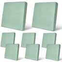 pickyNproud 8Pcs Patio Cushion Covers Stretch Outdoor Couch Cushions Slipcovers Replacement Washable Furniture Protector with Elastic Bottom Sofa Chair Seat Cover, Aqua Green