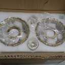 Crystal Battery Operated Wall Sconces Set of 2, Black Rechargeable Wireless Wall Sconce Lights with Crystal Lampshade, 12 RGB and 3CCT Dimmable Wall Lamps with Remote for Bedroom Living Room Hallway