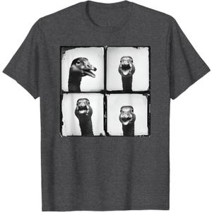 Cool Goose Face Photo Love Geese Farmyard Funny Retro Animal T-Shirt L