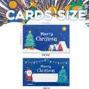 2 x 100 PCS Christmas Scratch Off Cards, DIY Custom Christmas Scratch Off Stickers, Your Own Game Tickets for Prizes Gift Scratch Cards for Small Business Holiday Birthday Party Favors Games Supplies (100-Blue Green)