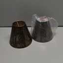 Chandelier Lamp Shades Set of 2, Small Metal Lampshade Etched Forest Pattern Chandelier Shades For Candelabra Bulbs, Clip-on Bulb Fitter Mini Small Lampshades, 3" x 6" x 5"