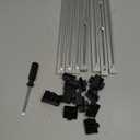 Humyoun 21 Pcs Metal Adjustable File Cabinet Rails Set Include 14 Hanging File Rail Clips 7 Cabinet Dividers Bars Suitable for Cabinets with Drawer Thickness Less Than 1/8 Inch(Silver,10-18.5 Inch)