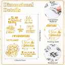 546 Pcs 24 Sheets Vintage Words Stickers for Journaling Nice Words Sentences Stickers Inspirational Scrapbook Stickers Waterproof Aesthetic Stickers for Journaling Water Bottles Laptop (Simple Style)
