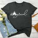 MAXTREE Women Cute Graphic Tees Summer Tee Shirts (Gray, L)