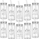 Skylety 10 Sets Volunteer Appreciation Gifts Bulk Thank You Administrative Professional Reusable Cups 14 oz Cup with Lid Inspirational Staff Appreciation Gifts for Volunteer Coworkers