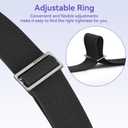 No Show Elastic Belts for Women with Invisible Flat Buckle Stretch Web Strap Belt for Jeans Pants Dresses