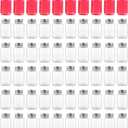 2 Ounce Clear Plastic Mason Jars With Screw On Lid, Reusable Empty Jars for Food Storage, Round BPA Free Containers for Sealing, Dry Food, Snacks, Candies, Breakage-proof (Silver, 60 Pack)