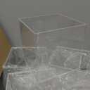 Dandat 24 Pcs Square Vases for Centerpieces 5" x 5" x 5" Cube Clear Flower Vase Square Candle Holder for Plant Wedding Events Party Ceremony Home Office Decoration