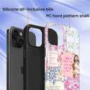 Case Designed for iPhone 15, Hybrid 2-Layer Case, Military-Grade Protection Durable Shockproof Anti-Scratch Phone Case, Pink Blue Jesus Collage