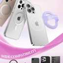 JOYROOM Magnetic Phone Grip, Silicone Finger Loop Grip [Stylish Twinkle][Glitter] Phone Grip for Magsafe, for iPhone 17/16/ 15/14/ 13/12 Series, Purple