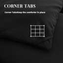 DOWNCOOL Comforters Full Size, Duvet Insert,Black All Season Duvet, Lightweight Quilt, Down Alternative Hotel Comforter with Corner Tabs (Black, Full 82x86 Inches)