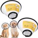 2 Pack Cat Cones to Stop Licking, Soft Comfortable Adjustable Dog Cone After Surgery Pet E Collar Pet Recovery Cones Alternative to Plastic Elizabeth HeadCollar for Cats Kitten Puppy(Size M)