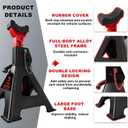 3 Ton (6,600 LBs) Jack Stands with Double Pin Locking,Rubber Cover and Large Foot Base,11"-17" Adjustable Height,Heavy Duty Car Jack Stands,Lifting SUV,MPV,Pickup Truck,ATV/UTV,1 Pair