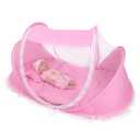 Baby Bed Tent Net, Baby Mosquito Net Tent, 2 Colors Perspective Portable Outdoor Traveling for Protect Against Mosquito Bites Indoor for Keep Pets Out(Pink) (Pink)