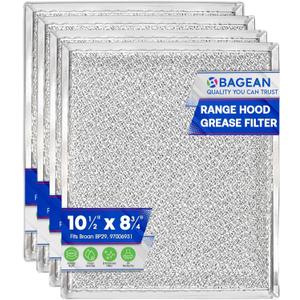Bagean Stove Hood Vent Filter 10.5" x 8.75" 97006931 Compatible with Broan Range Hood Filter Replacement BP29 - Fit's Nutone Kitchen Exhaust Fan - Blocks Grease & Filters Over Oven Air (4-Pack)
